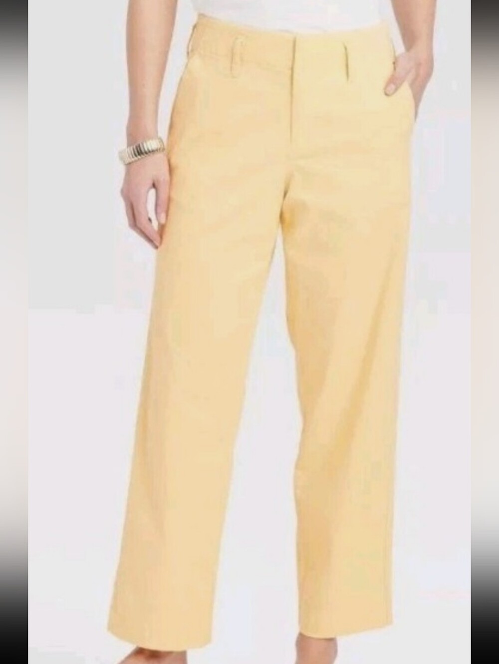 a new day Pale Yellow Straight Leg Pants